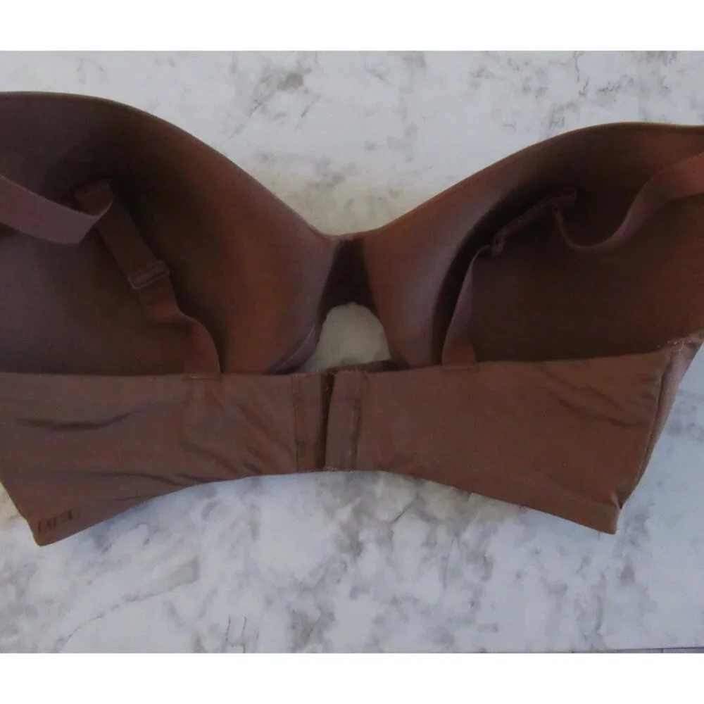 Skims Bra 40DD Brown Bralette Wire Free Wireless Back Closure - Picture 2 of 5